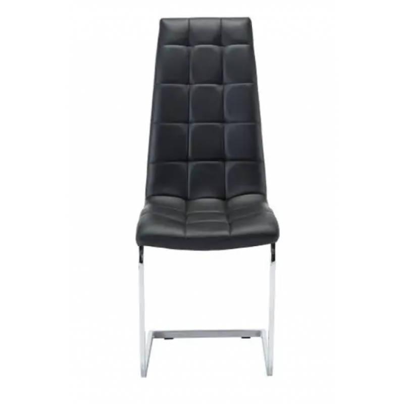 WOF Moreno Faux black Leather Dining Chair